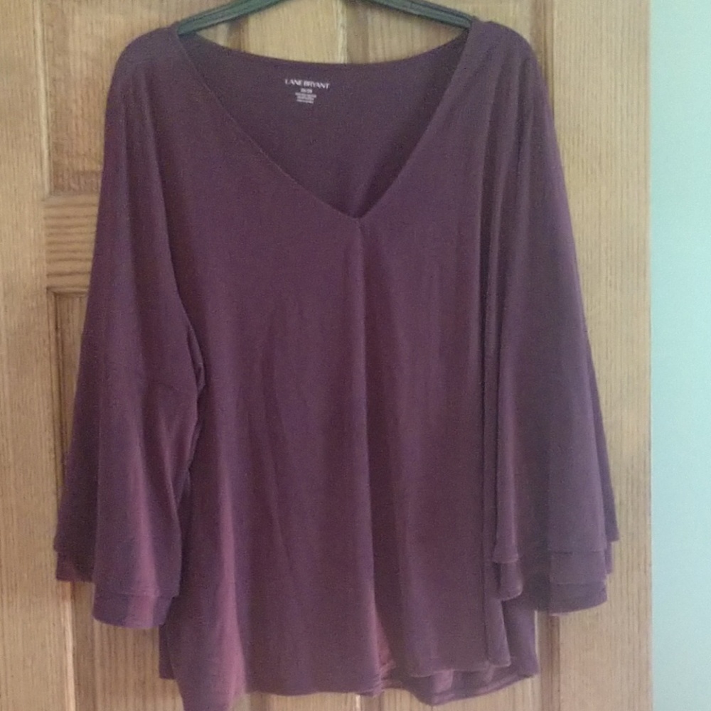 Maroon bell sleeve shirt